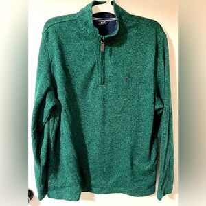 Izod Men’s Forest Green Half-Zip Sweater